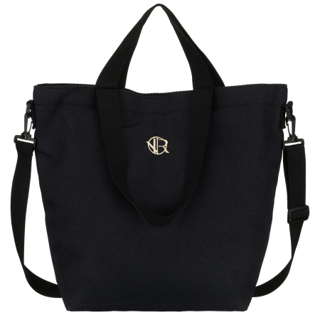 Geantă neagră de damă din poliester cu buzunar exterior - Rovicky PTR-R-TZ15605-ZH BLACK [1]