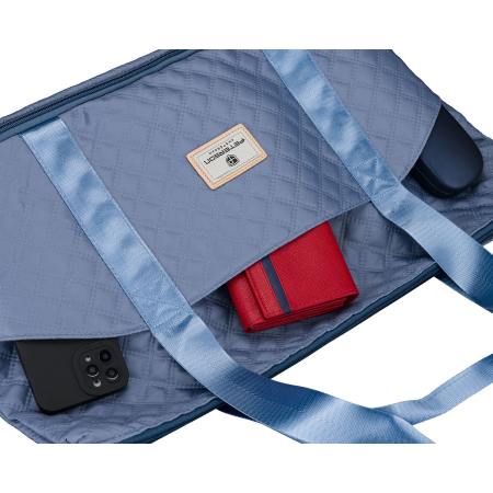 Geantă de antrenament din poliester albastru, echipată cu suport pentru valiză - Peterson PTR-PTN PIK-02-8618 L.BL [18]