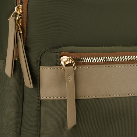 Rucsac verde, urban, pentru femei, din poliester, cu fermoare - Peterson PTR-PTN JN-11-0177 GREEN [12]