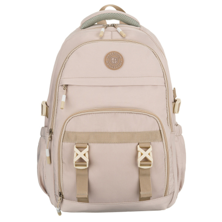 Rucsac școlar bej, la modă, din poliester, cu bretele reglabile - Peterson PTR-PTN 8594-1389 BEIGE [1]