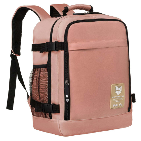 Import - Rucsac spațios, pentru cabină de călătorie, cu port USB în culoarea roz - Peterson PTR-PTN APP-6653 PINK