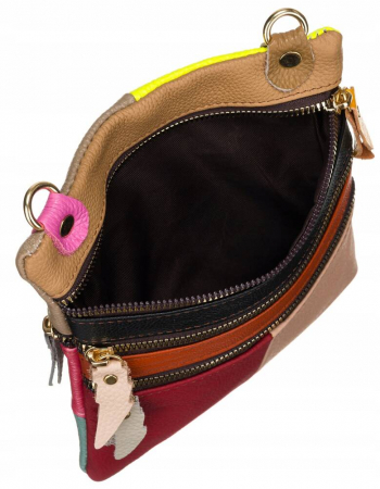 Geanta de dama patchwork din piele naturala PTR-1718-SKL-6922 MULTI [4]