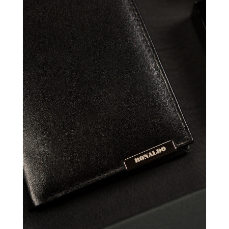 Portofel din piele naturala pentru barbati Ronaldo PTR-RM-03-BDF-BL BLACK [2]