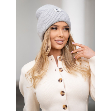 Căciulă gri de iarnă pentru femei cu logo-ul mărcii - Peterson PTR-PTN HAT-10-5493 L.GR [9]