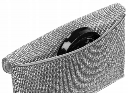Geantă clutch de damă elegantă cu zirconi - Peterson PTR-PTN XS102-8733 SIL [3]