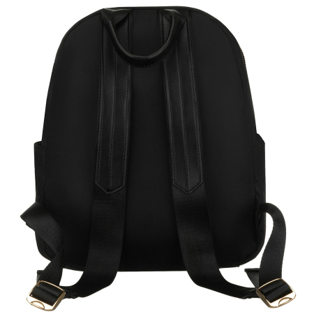 Rucsac urban pentru femei, confecționat din nailon și piele ecologică, de culoare neagră, cu fermoar - Peterson PTR-PTN JN-17-0412 BLACK [11]