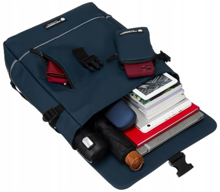 Rucsac solid de oraș din material sintetic cu husă inclusă - Peterson PTR-PTN EB97-6526 NA [8]
