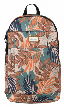 Rucsac clasic de damă din poliester cu model de plante - Rovicky PTR-R-PST-9299 05 [1]