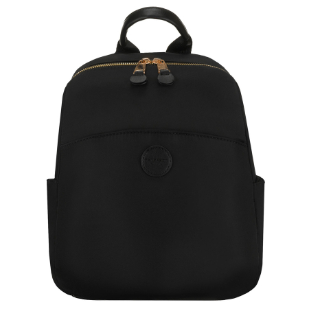 Rucsac urban pentru femei, confecționat din nailon și piele ecologică, de culoare neagră, cu fermoar - Peterson PTR-PTN JN-17-0412 BLACK [4]
