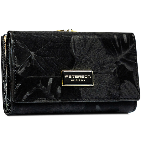 Portofel din piele pentru femei Peterson PTR-PTN PS108-MLF BLACK [1]