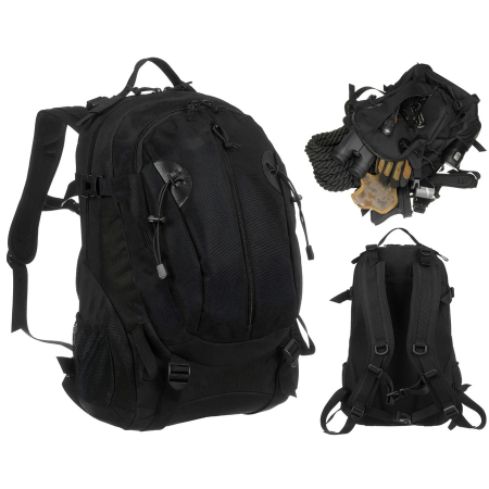 Rucsac militar negru cu curele de compresie - Peterson PTR-PTN BL076-8083 BLACK [1]