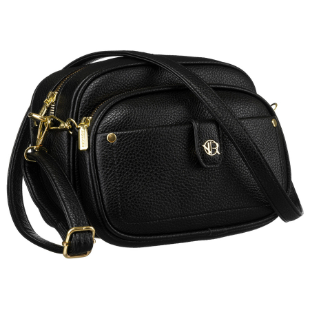 Oferte Speciale - Geantă și borsetă neagră pentru femei cu curea - Rovicky R-KP-17-A19-0224 BLA