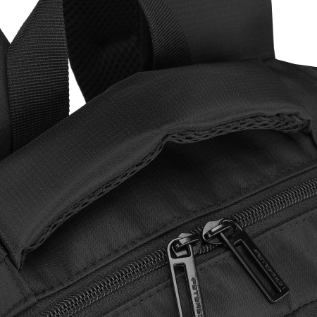 Rucsac spațios din poliester negru, cu compartiment pentru laptop și retractor - Peterson [9]