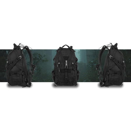 Rucsac militar sport negru cu bretele reglabile - Peterson PTR-PTN BL075-8076 BLACK [8]