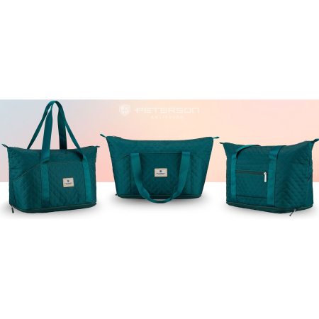 Geantă de antrenament din poliester verde, suspendată pe mânere confortabile - Peterson PTR-PTN PIK-02-8601 TURQ [11]