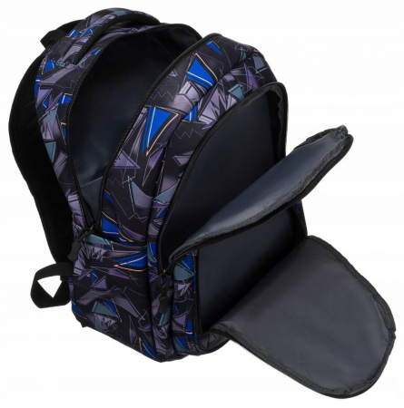 Rucsac de școală mare, multicolor, din poliester, cu port USB - Peterson PTR-PTN 77711-6654 PRT-6 [4]