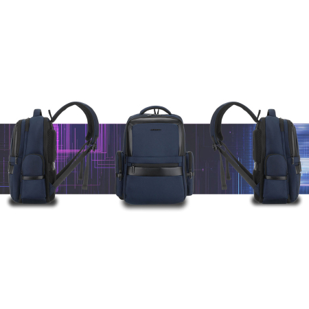 Rucsac de călătorie bleumarin cu buzunar pentru laptop de până la 14 inci - Peterson PTR-PTN HY243-7079 NAVY [14]