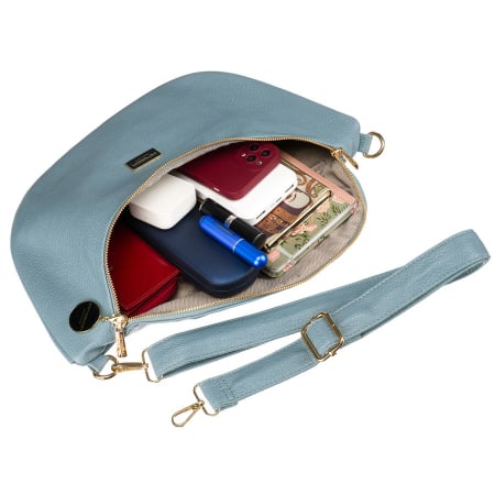 Geantă de damă albastră, geantă de umăr, geantă crossbody, din piele ecologică, Peterson PTR-PTN SSY-3-F19 BLUE [7]