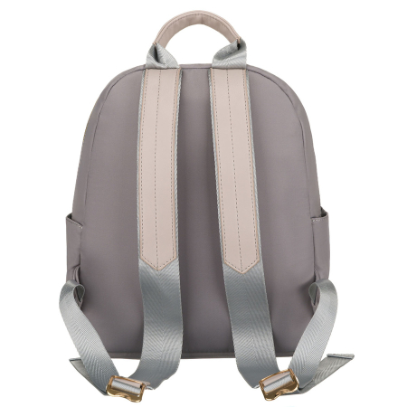 Rucsac gri de damă din nailon și piele ecologică cu buzunar exterior - Peterson PTR-PTN JN-17-0429 GRAY [6]