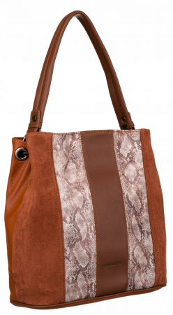 Geanta de dama din piele ecologica cu model de sarpe - David Jones PTR-6885-4 COG [8]