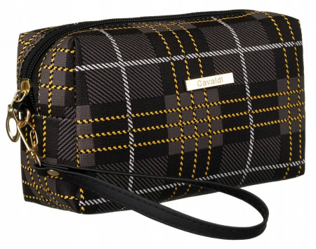 Accesorii Dama - Geantă cosmetică de voiaj pentru femei în carouri - Rovicky PTR-KOS-35-8710 BL
