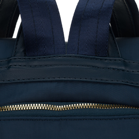 Rucsac de damă din nailon și piele ecologică de culoare bleumarin, cu închidere cu fermoar - Peterson PTR-PTN JN-12-0207 NAVY [15]
