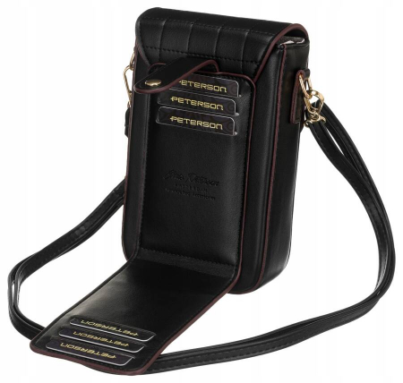 Poșetă mini din piele ecologică - Peterson PTN M-15-8003 BL [4]