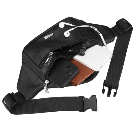 Borsetă bărbătească neagră din piele naturală, cu o singură compartimentare - Rovicky PTR-R-ST7-06-7625-BLACK [8]