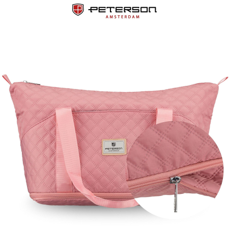 Geantă de antrenament din poliester roz, cu mânere confortabile - Peterson PTR-PTN PIK-02-8595 PINK [4]