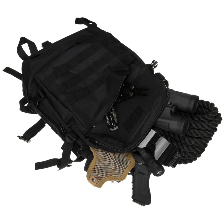 Rucsac militar negru cu bretele reglabile, trei compartimente - Peterson PTR-PTN BL003-8069 BLACK [14]