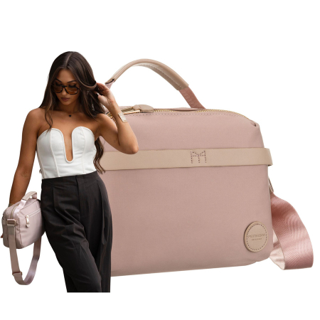 Geantă de damă din nylon roz cu închidere cu fermoar - Peterson PTR-PTN JN-13-0276 PINK [1]