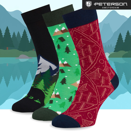 Set de șosete bărbătești cu modele outdoor în mărimile 38-44 - Peterson PTR-PTN SML-S3W-EX-38-44 [9]
