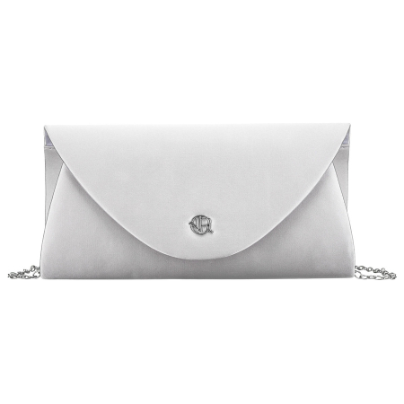 Geantă elegantă de damă, de culoare argintie, confecționată din material sintetic și închisă cu o clemă magnetică - Rovicky PTR-R-XS029-3-0795 SILVE [1]