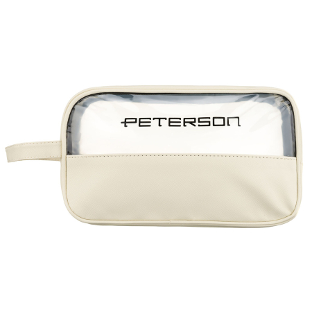 Geantă cosmetică din material sintetic ecru cu panou transparent - Peterson PTR-PTN KOS-DA-21 ECRU [1]