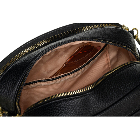 Geantă și borsetă neagră pentru femei cu curea - Rovicky R-KP-17-A19-0224 BLA [5]