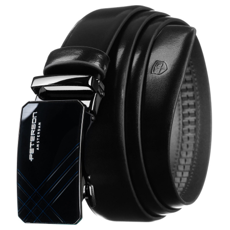  Belts - Curea din piele naturala pentru barbati Peterson PTR-PTN A014 BLACK