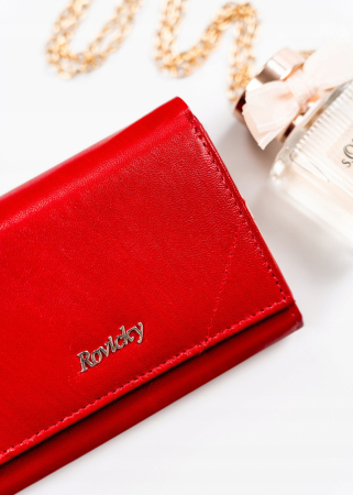 Portofel clasic de damă din piele naturală - Rovicky PTR-R-RD38-GCL-BL RED [2]