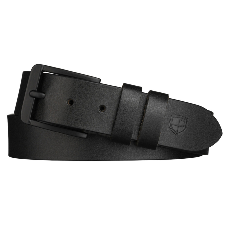 Set cadou: portofel vertical bărbătesc de culoare neagră și curea din piele naturală cu cataramă clasică - Peterson [13]