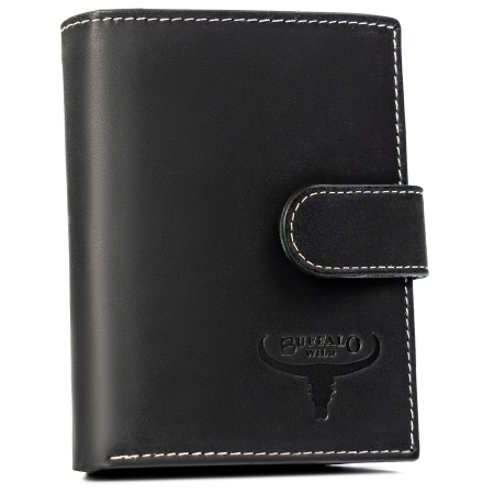 Ubrania i akcesoria  - Portofel barbati din piele naturala Buffalo Wild PTR-MR-04L-BAW-BL BL