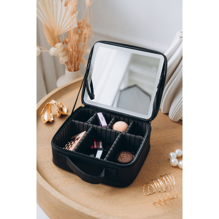 Cutie de bijuterii neagră din piele ecologică, închisă cu fermoar - Peterson PTR-PTN SZK-10-7818 BLAC [14]