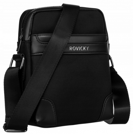 Rovicky - Geantă neagră pentru bărbați din poliester - Rovicky PTR-R-1501-6779 BL