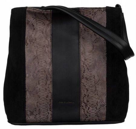 Geanta de dama din piele ecologica cu model de sarpe - David Jones PTR-6885-4 BL [1]