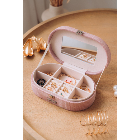 Cutie de bijuterii de culoarea somonului cu închidere cu zăvor - Peterson PTR-PTN SZK-12-5981 ROSE [4]