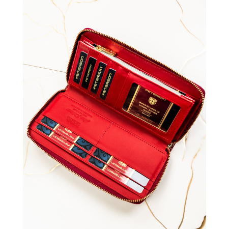 Portofel din piele naturala pentru femei Peterson PTR-PTN PH25-1-SH RED [5]
