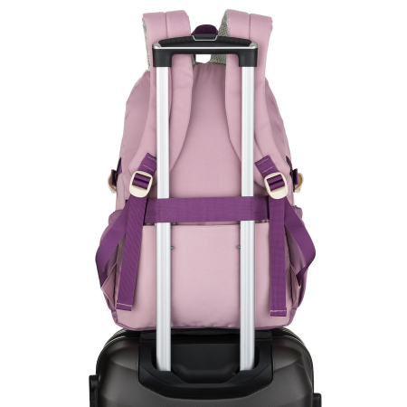 Ghiozdan școlar din poliester, alb și violet, cu bretele reglabile - Peterson PTR-PTN 8603-1303 PURPLE [5]