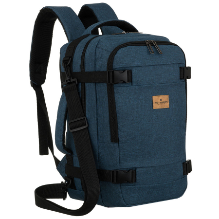  Backpacks - Rucsac de călătorie din poliester bleumarin cu curea atașabilă - Peterson PTR-PTN SIKORKA-6477 NAV