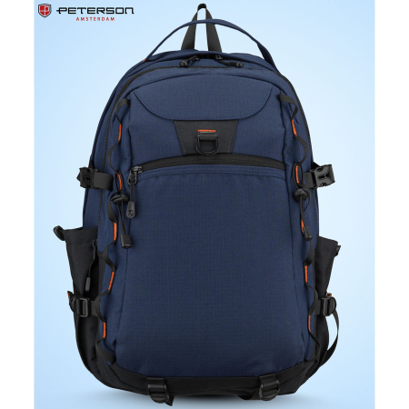 Rucsac de călătorie bleumarin din poliester cu compartiment pentru laptop - Peterson [3]