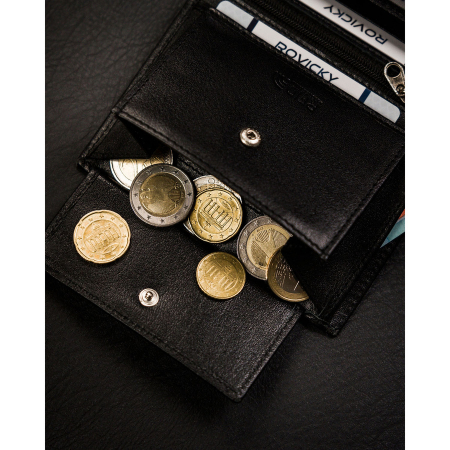 Portofel din piele naturala pentru barbati Ronaldo PTR-RM-03-BDF-BL BLACK [8]