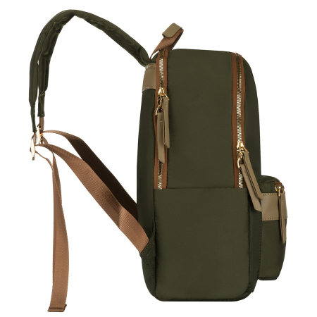 Rucsac verde, urban, pentru femei, din poliester, cu fermoare - Peterson PTR-PTN JN-11-0177 GREEN [6]