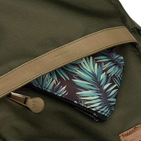 Rucsac de damă verde din nailon cu închidere cu fermoar - Peterson PTR-PTN JN-08-0023 GREEN [15]